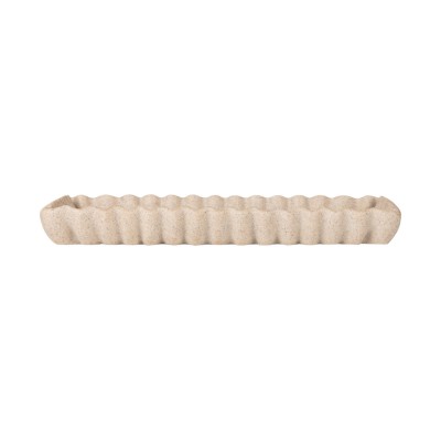 ESTIA ΔΙΣΚΟΣ ΟΡΘΟΓΩΝΙΟΣ NYRA RIB 28.4x18.3x3cm IVORY