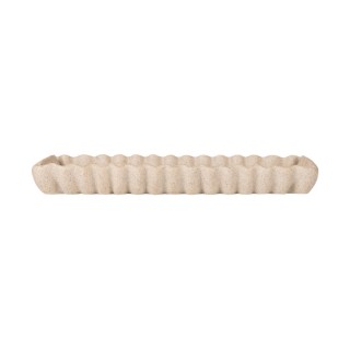 ESTIA ΔΙΣΚΟΣ ΟΡΘΟΓΩΝΙΟΣ NYRA RIB 28.4x18.3x3cm IVORY