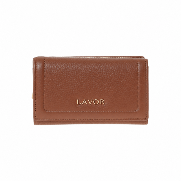 Lavor 1-6156 Μεγάλο Δερμάτινο Γυναικείο Πορτοφόλι με RFID Mocha