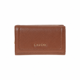 Lavor 1-6156 Μεγάλο Δερμάτινο Γυναικείο Πορτοφόλι με RFID Mocha