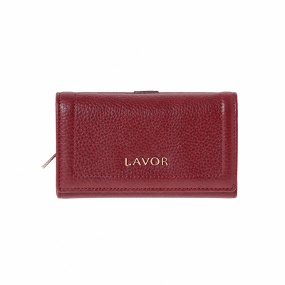Lavor 1-6156 Μεγάλο Δερμάτινο Γυναικείο Πορτοφόλι με RFID Cherry