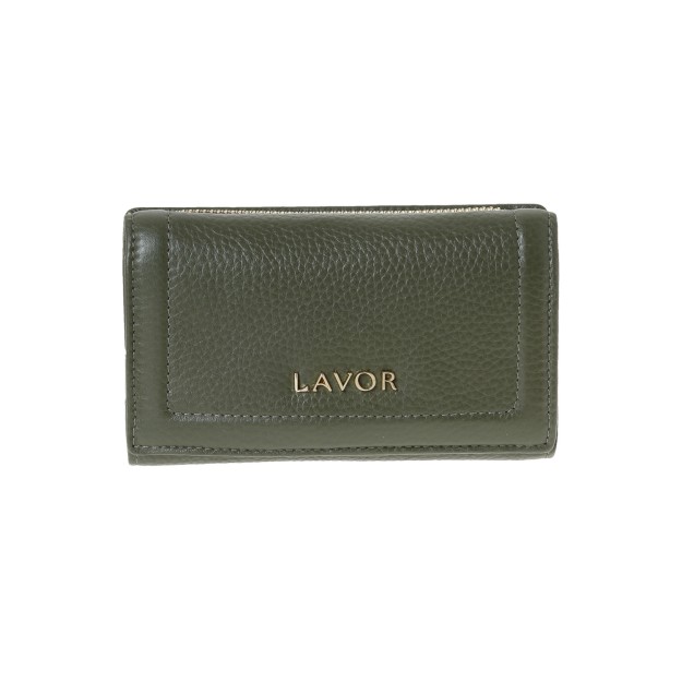 Lavor 1-6156 Μεγάλο Δερμάτινο Γυναικείο Πορτοφόλι με RFID Olive