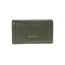 Lavor 1-6156 Μεγάλο Δερμάτινο Γυναικείο Πορτοφόλι με RFID Olive