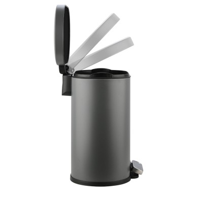 ESTIA ΧΑΡΤΟΔΟΧΕΙΟ ΜΠΑΝΙΟΥ OVOID SOFT CLOSE 6lt ΓΚΡΙ