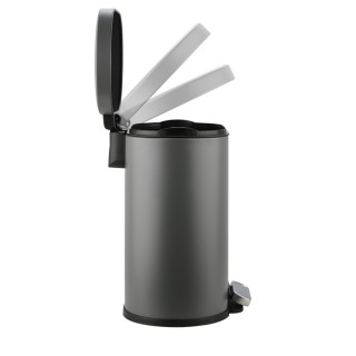 ESTIA ΧΑΡΤΟΔΟΧΕΙΟ ΜΠΑΝΙΟΥ OVOID SOFT CLOSE 6lt ΓΚΡΙ