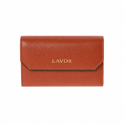 Lavor 1-6190 Μεγάλο Δερμάτινο Γυναικείο Πορτοφόλι με RFID Caramel