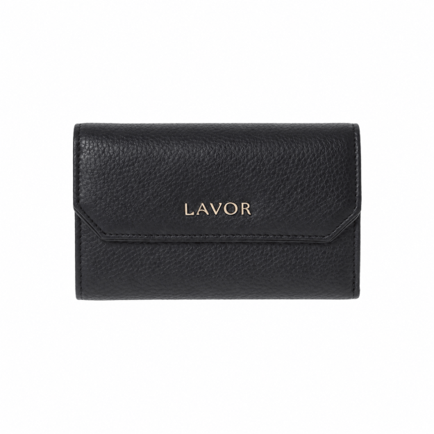 Lavor 1-6190 Μεγάλο Δερμάτινο Γυναικείο Πορτοφόλι με RFID Μαύρο