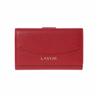 Lavor 1-6186 Μεγάλο Δερμάτινο Γυναικείο Πορτοφόλι με RFID Κόκκινο