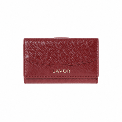 Lavor 1-6186 Μεγάλο Δερμάτινο Γυναικείο Πορτοφόλι με RFID Cherry