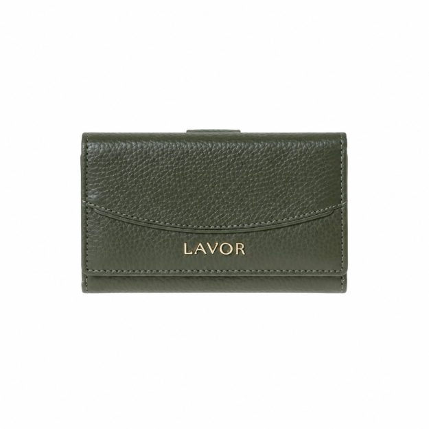 Lavor 1-6186 Μεγάλο Δερμάτινο Γυναικείο Πορτοφόλι με RFID Olive