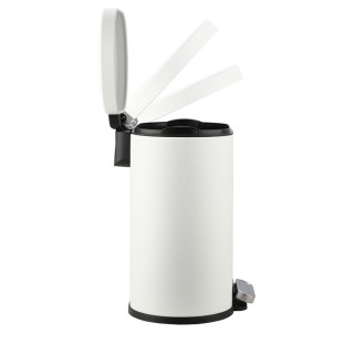 ESTIA ΧΑΡΤΟΔΟΧΕΙΟ ΜΠΑΝΙΟΥ OVOID SOFT CLOSE 6lt ΛΕΥΚΟ