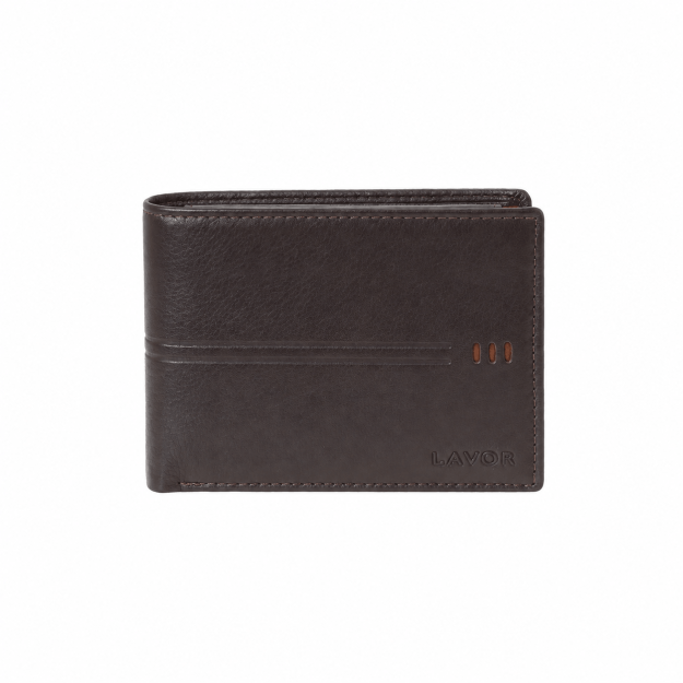 Lavor 1-6201 Δερμάτινο Ανδρικό Πορτοφόλι με RFID Καφέ