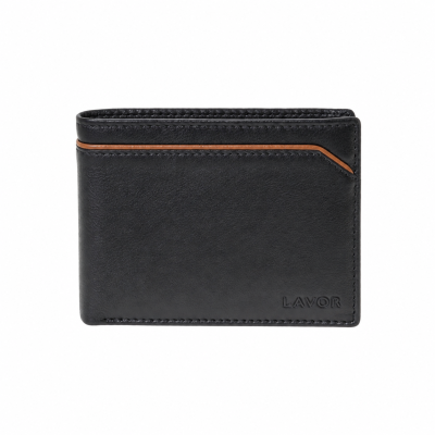 Lavor 1-6203 Δερμάτινο Ανδρικό Πορτοφόλι με RFID Μαύρο