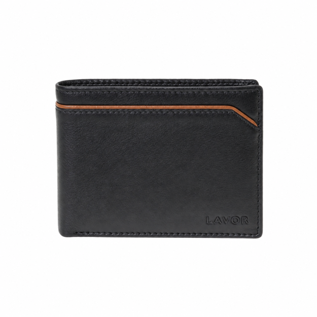 Lavor 1-6203 Δερμάτινο Ανδρικό Πορτοφόλι με RFID Μαύρο