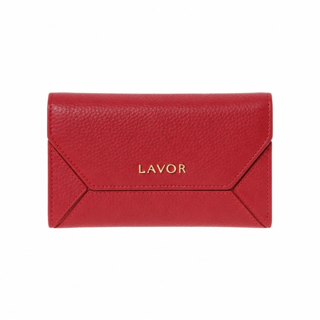 Lavor 1-6187 Γυναικείο Δερμάτινο Πορτοφόλι Κόκκινο