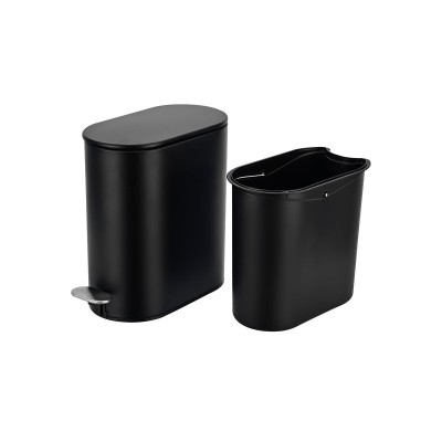 ESTIA ΧΑΡΤΟΔΟΧΕΙΟ ΜΠΑΝΙΟΥ SLIM SOFT CLOSE 5lt ΜΑΤ ΜΑΥΡΟ