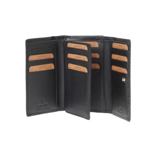 Lavor 1-6186 Μεγάλο Δερμάτινο Γυναικείο Πορτοφόλι με RFID Μαύρο