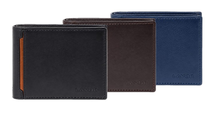 Lavor 1-6200 Δερμάτινο Ανδρικό Πορτοφόλι με RFID Μπλε