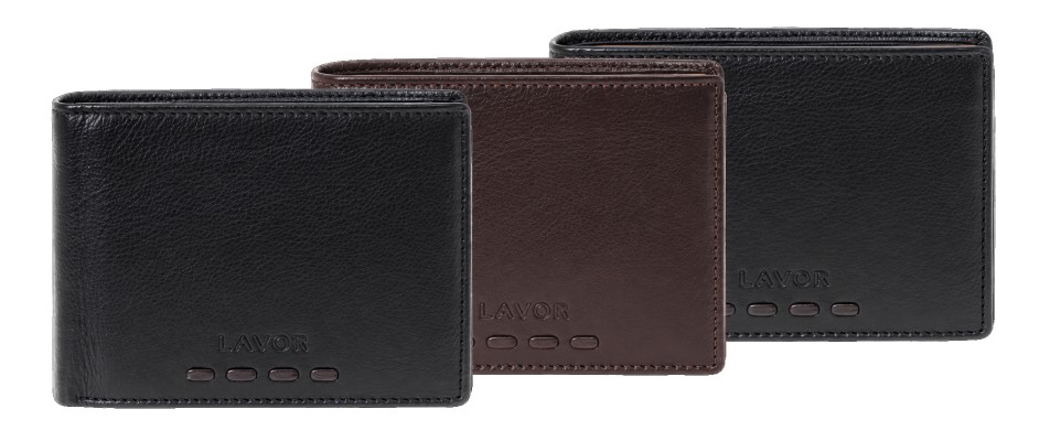 Lavor 1-6206 Δερμάτινο Ανδρικό Πορτοφόλι με RFID Μπλε