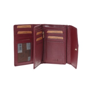 Lavor 1-6000 Δερμάτινο Γυναικείο Πορτοφόλι με RFID Cherry