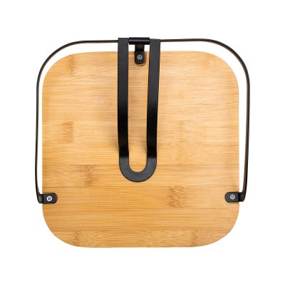 ESTIA ΧΑΡΤΟΠΕΤΣΕΤΟΘΗΚΗ BAMBOO ESSENTIALS ΤΕΤΡΑΓΩΝΗ ΜΕΤΑΛΛΙΚΗ