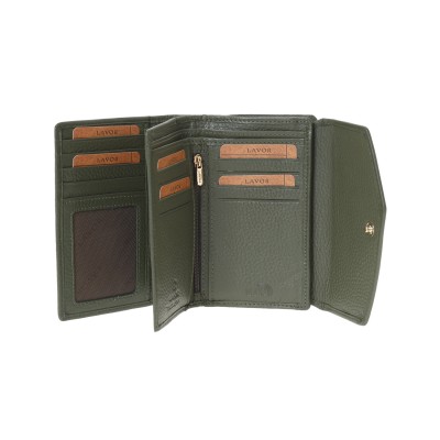 Lavor 1-6000 Δερμάτινο Γυναικείο Πορτοφόλι με RFID Olive