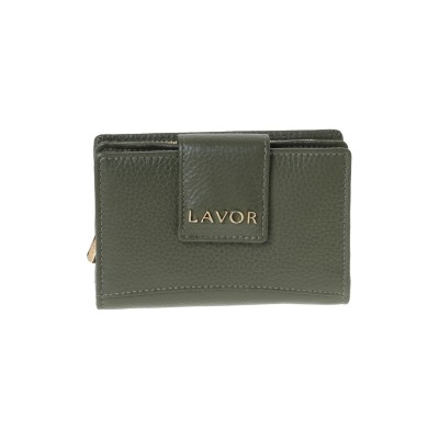 Lavor 1-6163 Μικρό Δερμάτινο Γυναικείο Πορτοφόλι με RFID Olive