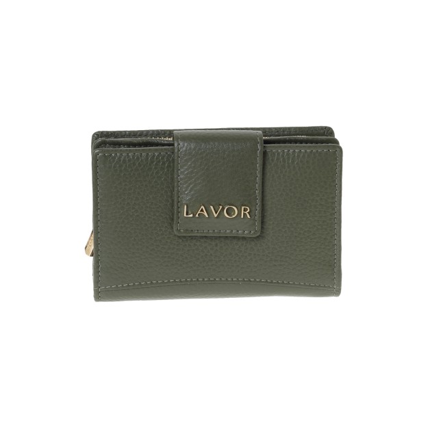 Lavor 1-6163 Μικρό Δερμάτινο Γυναικείο Πορτοφόλι με RFID Olive
