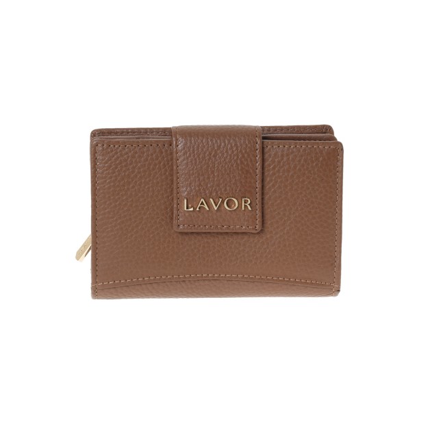 Lavor 1-6163 Μικρό Δερμάτινο Γυναικείο Πορτοφόλι με RFID Mocha