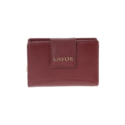 Lavor 1-6163 Μικρό Δερμάτινο Γυναικείο Πορτοφόλι με RFID Cherry