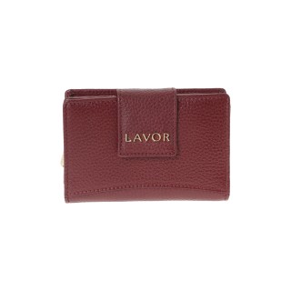 Lavor 1-6163 Μικρό Δερμάτινο Γυναικείο Πορτοφόλι με RFID Cherry