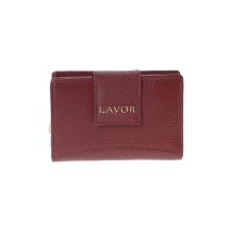 Lavor 1-6163 Μικρό Δερμάτινο Γυναικείο Πορτοφόλι με RFID Cherry