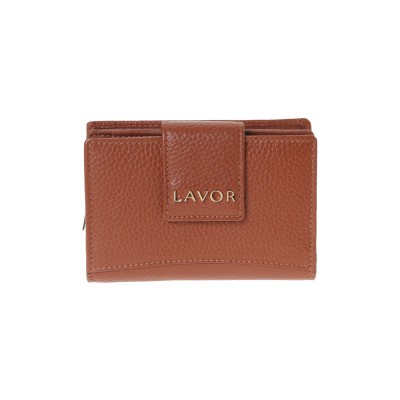 Lavor 1-6163 Μικρό Δερμάτινο Γυναικείο Πορτοφόλι με RFID Caramel