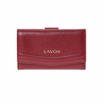 Lavor 1-6019 Μεγάλο Δερμάτινο Γυναικείο Πορτοφόλι με RFID Cherry