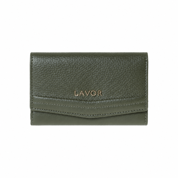 Lavor 1-6019 Μεγάλο Δερμάτινο Γυναικείο Πορτοφόλι με RFID Olive