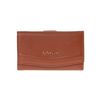 Lavor 1-6019 Μεγάλο Δερμάτινο Γυναικείο Πορτοφόλι με RFID Caramel