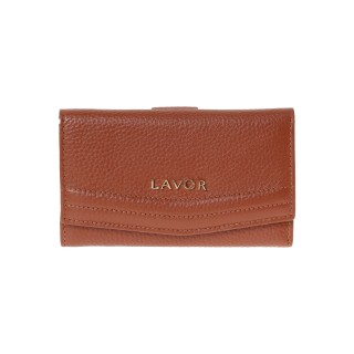 Lavor 1-6019 Μεγάλο Δερμάτινο Γυναικείο Πορτοφόλι με RFID Caramel