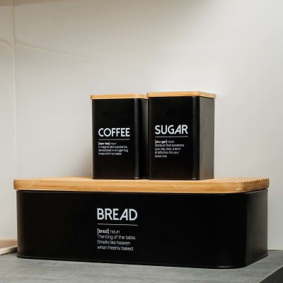 ESTIA ΨΩΜΙΕΡΑ BAMBOO ESSENTIALS ΜΕΤΑΛΛΙΚΗ 42x23x13cm ΜΑΥΡΗ