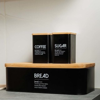 ESTIA ΨΩΜΙΕΡΑ BAMBOO ESSENTIALS ΜΕΤΑΛΛΙΚΗ 42x23x13cm ΜΑΥΡΗ