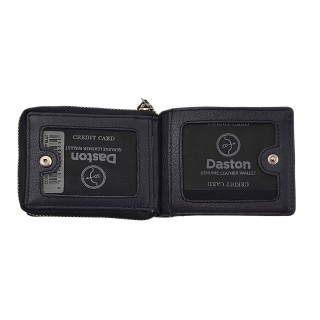 Daston 056 Ανδρικό Δερμάτινο Πορτοφόλι Μπλε