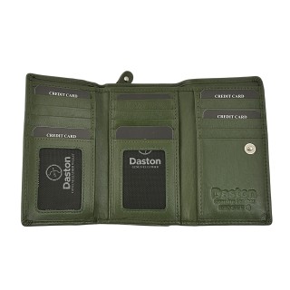 Daston 132 Γυναικείο Δερμάτινο Πορτοφόλι Μικρό Πράσινο