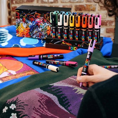 Posca Σετ 24 Μαρκαδόροι Brush με Stand PC-5BR_24P