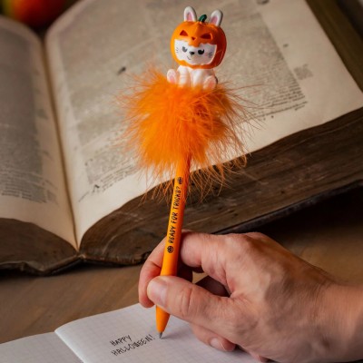 Legami Milano Light-up Ballpoint Pen - Pumpkin Bunny - Writing is Magic WIM0001