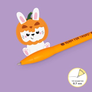 Legami Milano Light-up Ballpoint Pen - Pumpkin Bunny - Writing is Magic WIM0001