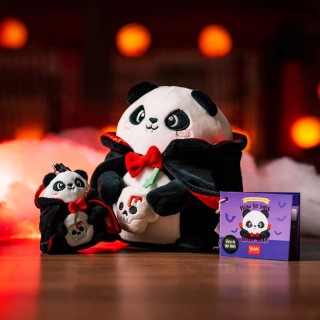 Legami Milano Halloween Panda Plush Key Ring "Bam-Boo!" - Tiny Super Soft! SPK0021