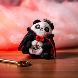 Legami Milano Halloween Panda Plush Key Ring "Bam-Boo!" - Tiny Super Soft! SPK0021