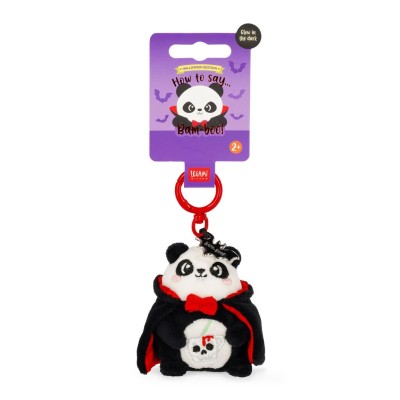 Legami Milano Halloween Panda Plush Key Ring "Bam-Boo!" - Tiny Super Soft! SPK0021