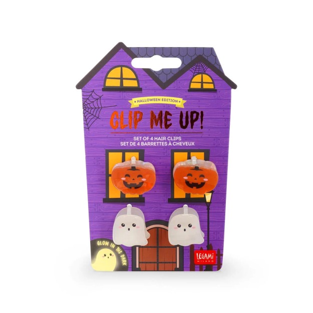 Legami Milano Halloween Set of Four Mini Hair Clips - Clip Me Up! HCL0005