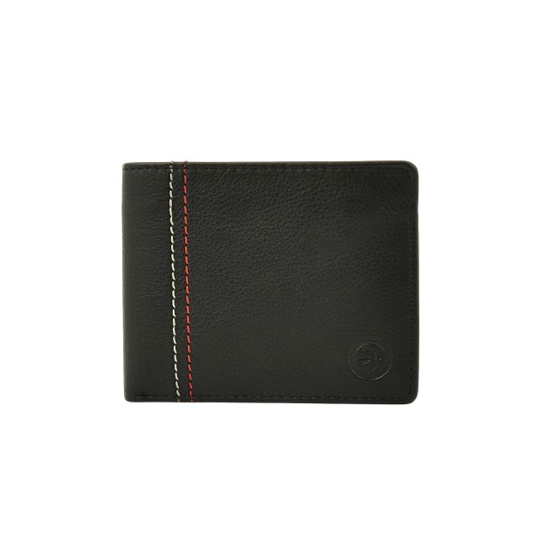 Daston 121 Ανδρικό Δερμάτινο Πορτοφόλι Μαύρο