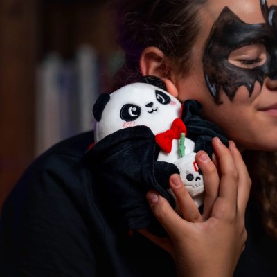 Legami Milano Panda Stuffed Toy "Bam-Boo" Halloween - Mini Super Soft! MSC0021